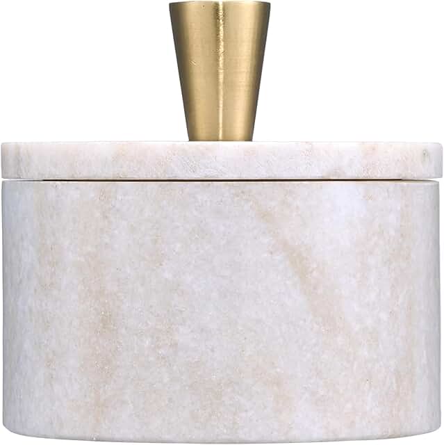 taupe marble salt cellar