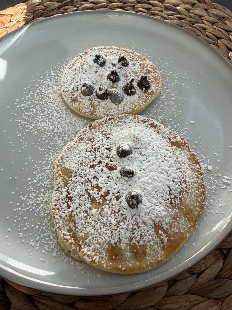 snowman pancakes