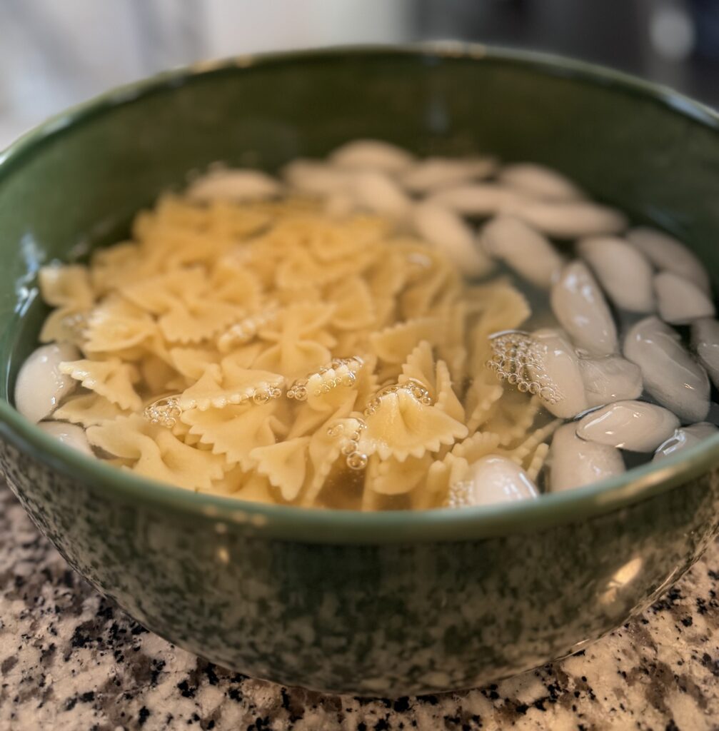 pasta ice bath