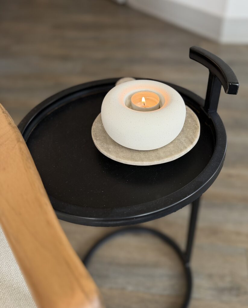 stone candle holder