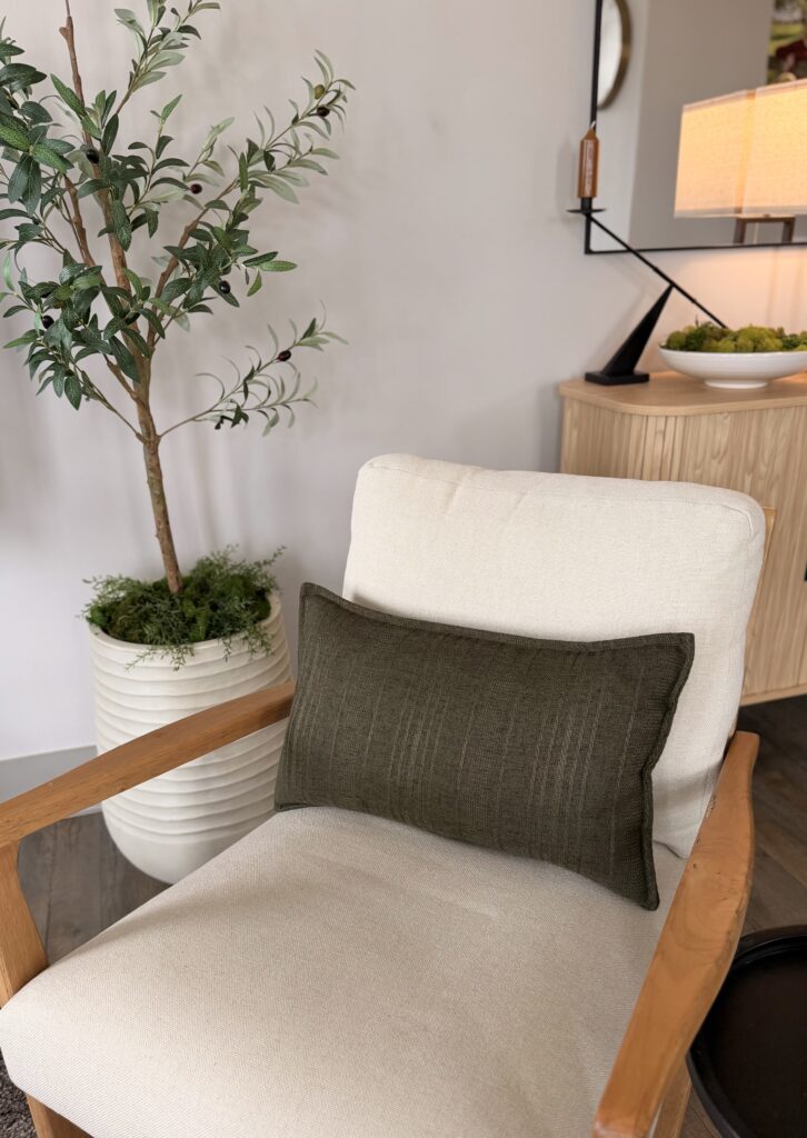 chair and planter