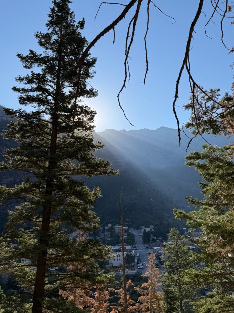 sunlight mountain range